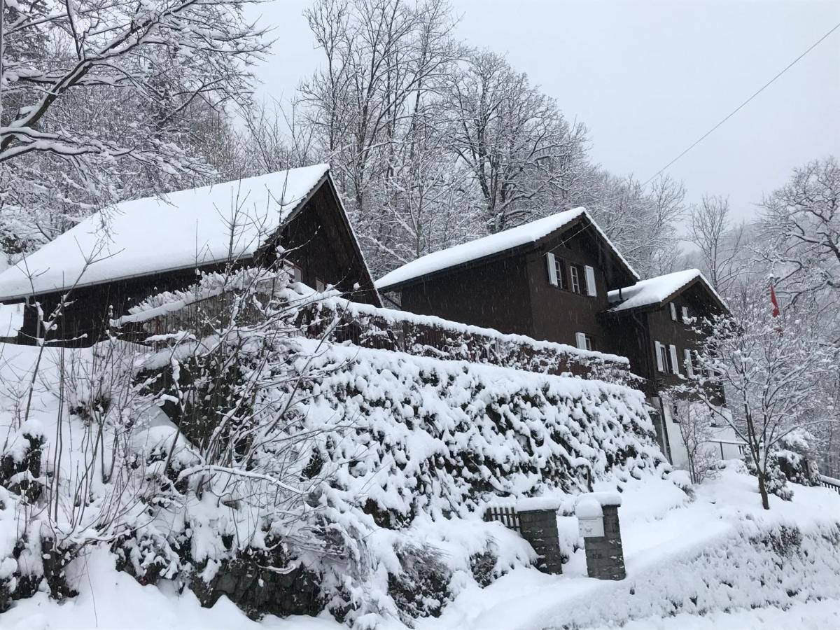 Romantic Private Superior Swiss Chalet With Hottub Lungern Esterno foto