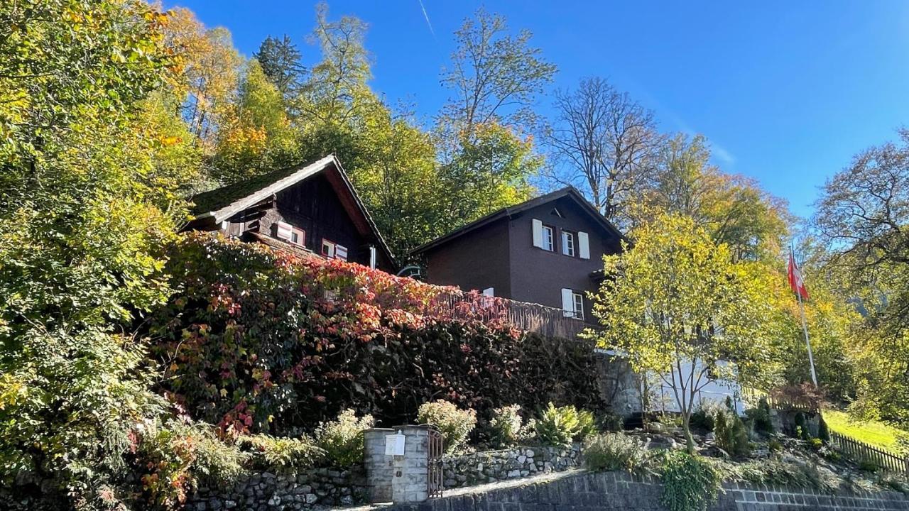 Romantic Private Superior Swiss Chalet With Hottub Lungern Esterno foto