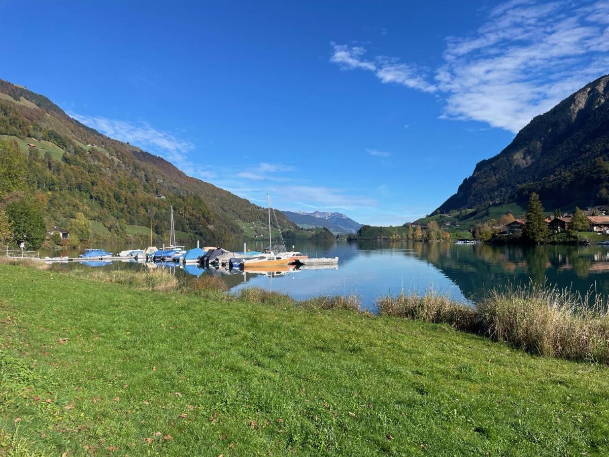 Romantic Private Superior Swiss Chalet With Hottub Lungern Esterno foto