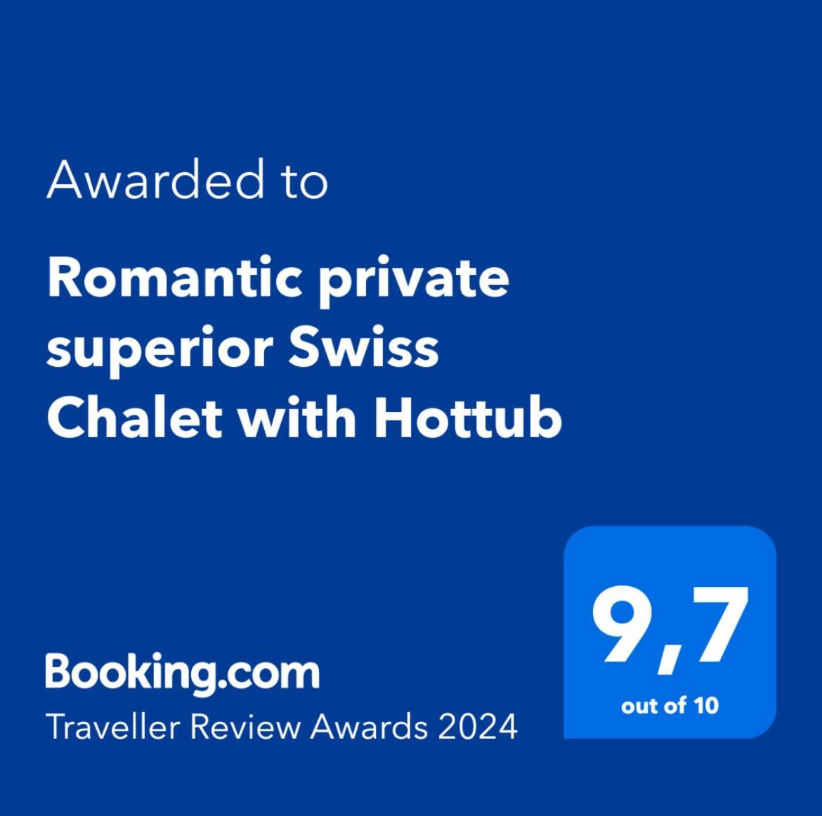 Romantic Private Superior Swiss Chalet With Hottub Lungern Esterno foto